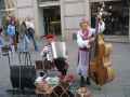 Ľudoví hudobníci na uliciach Krakova
